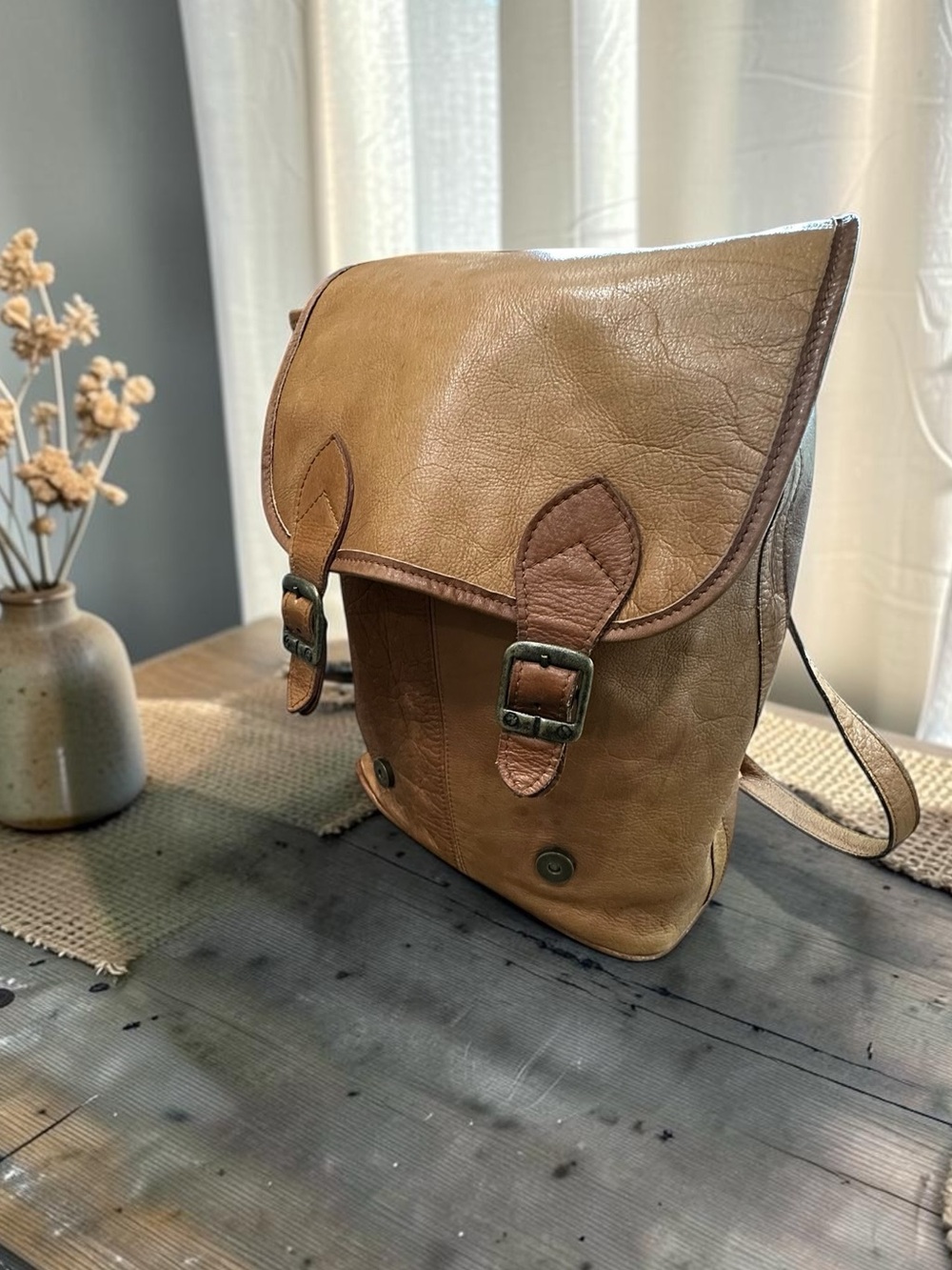 Genuine Leather Small Backpack/Handbag.